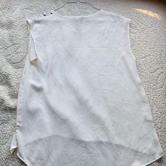 White forever 21 sparkly bling rhinestone blouse size small - Picture 4 of 4